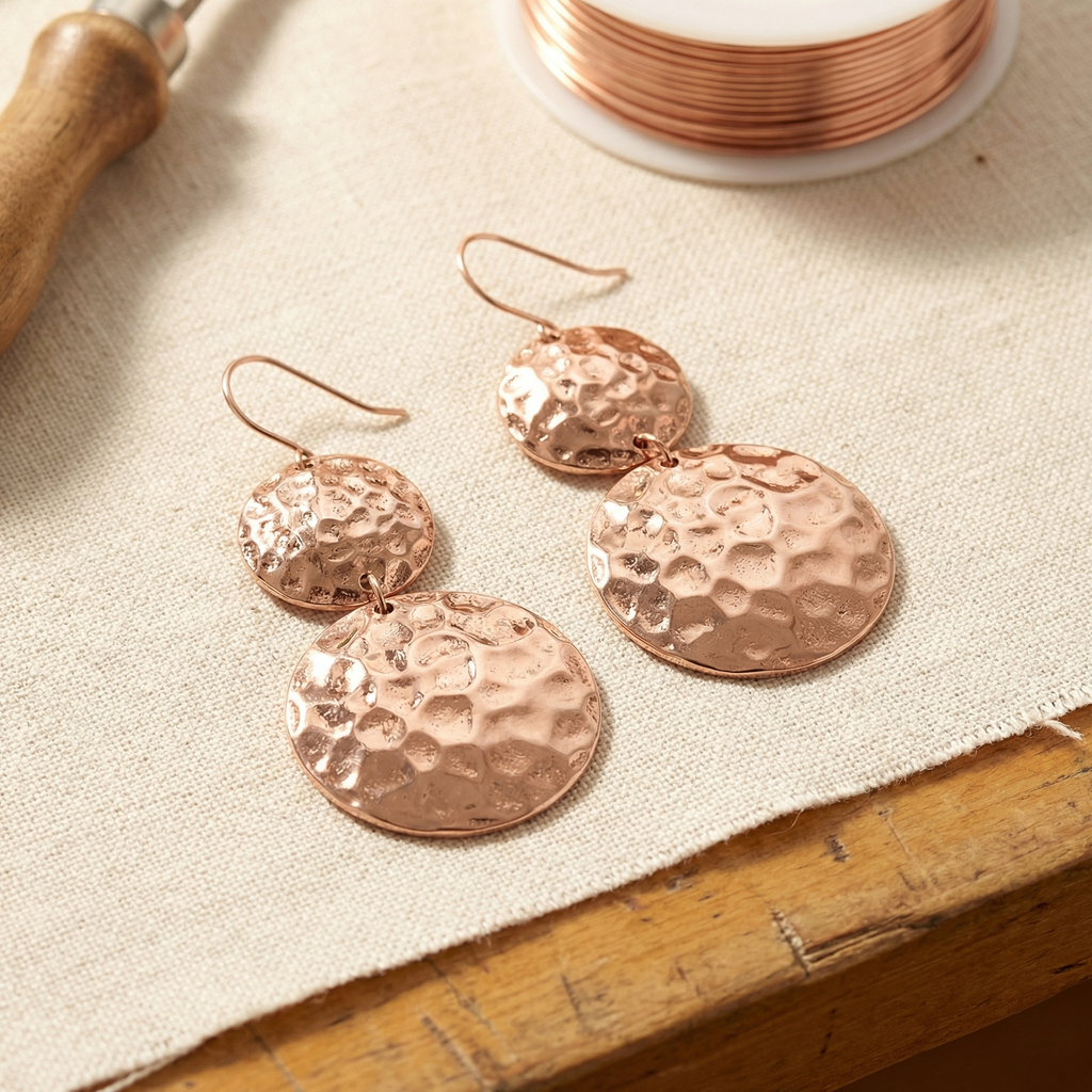 Boucles d'oreilles en cuivre Vera pour célébrer le solstice