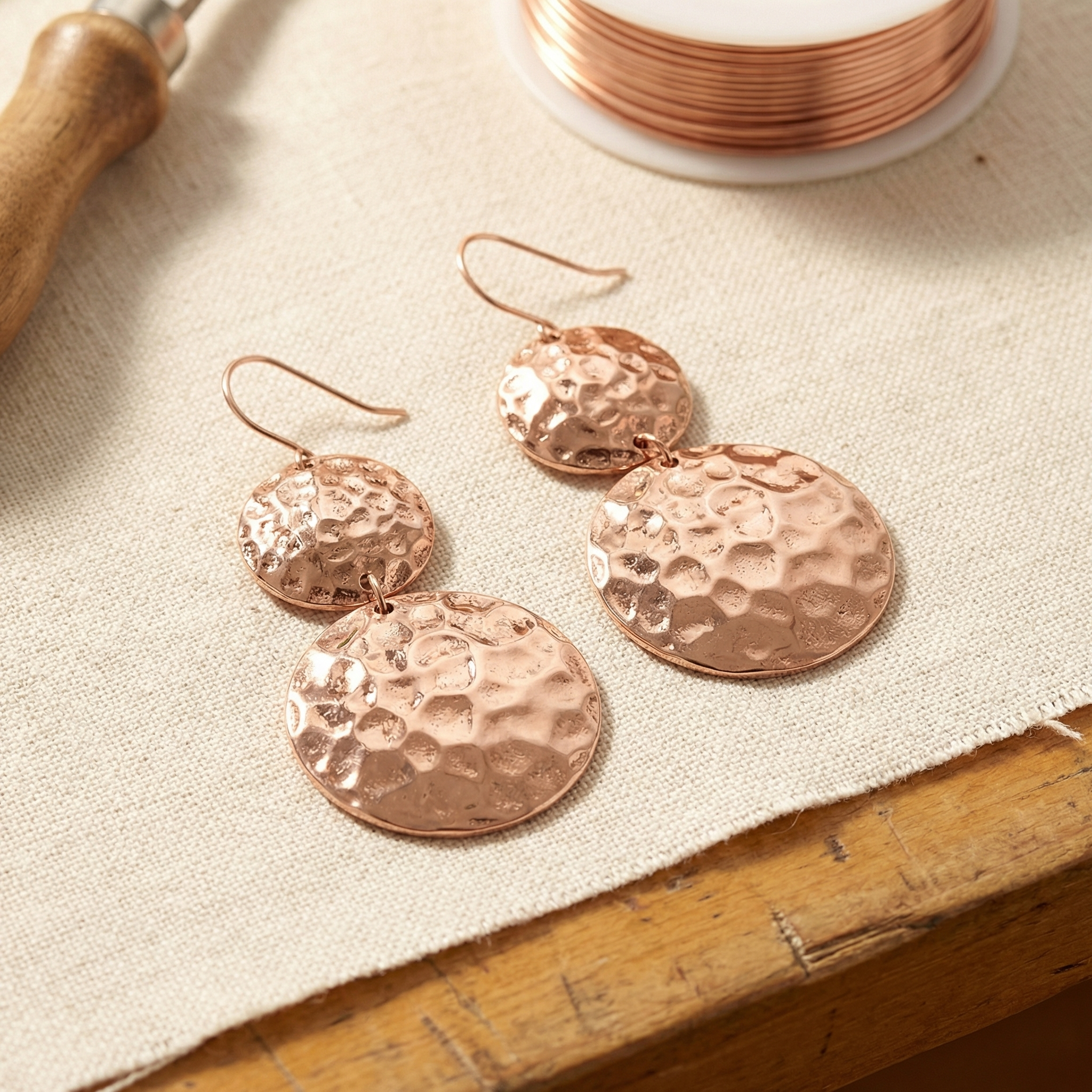 Boucles d'oreilles en cuivre Vera pour célébrer le solstice