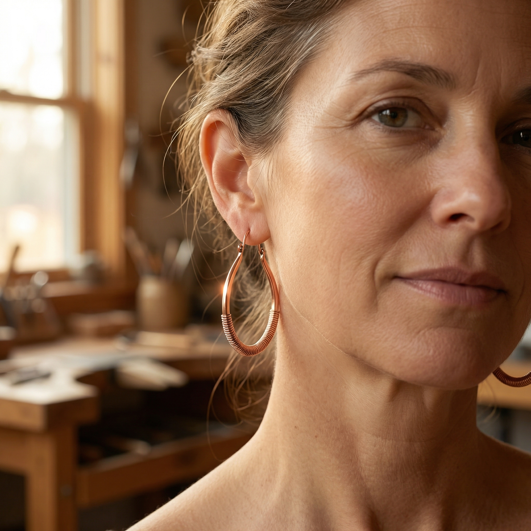 "Boucles d'oreilles en cuivre de Vera
