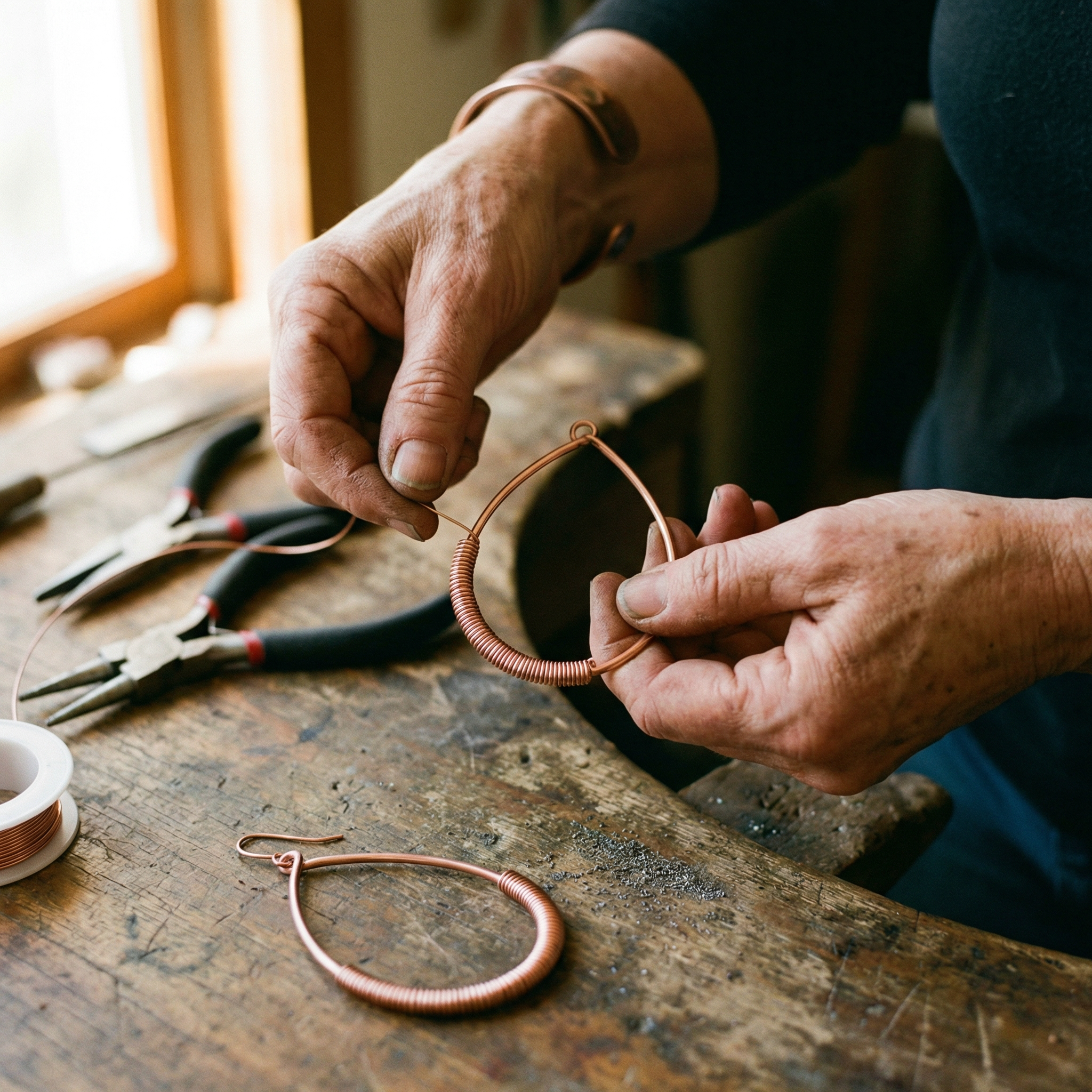 "Boucles d'oreilles en cuivre de Vera