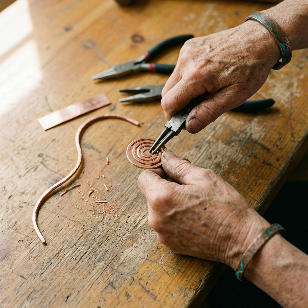 "Bracelet de cheville en cuivre Vera