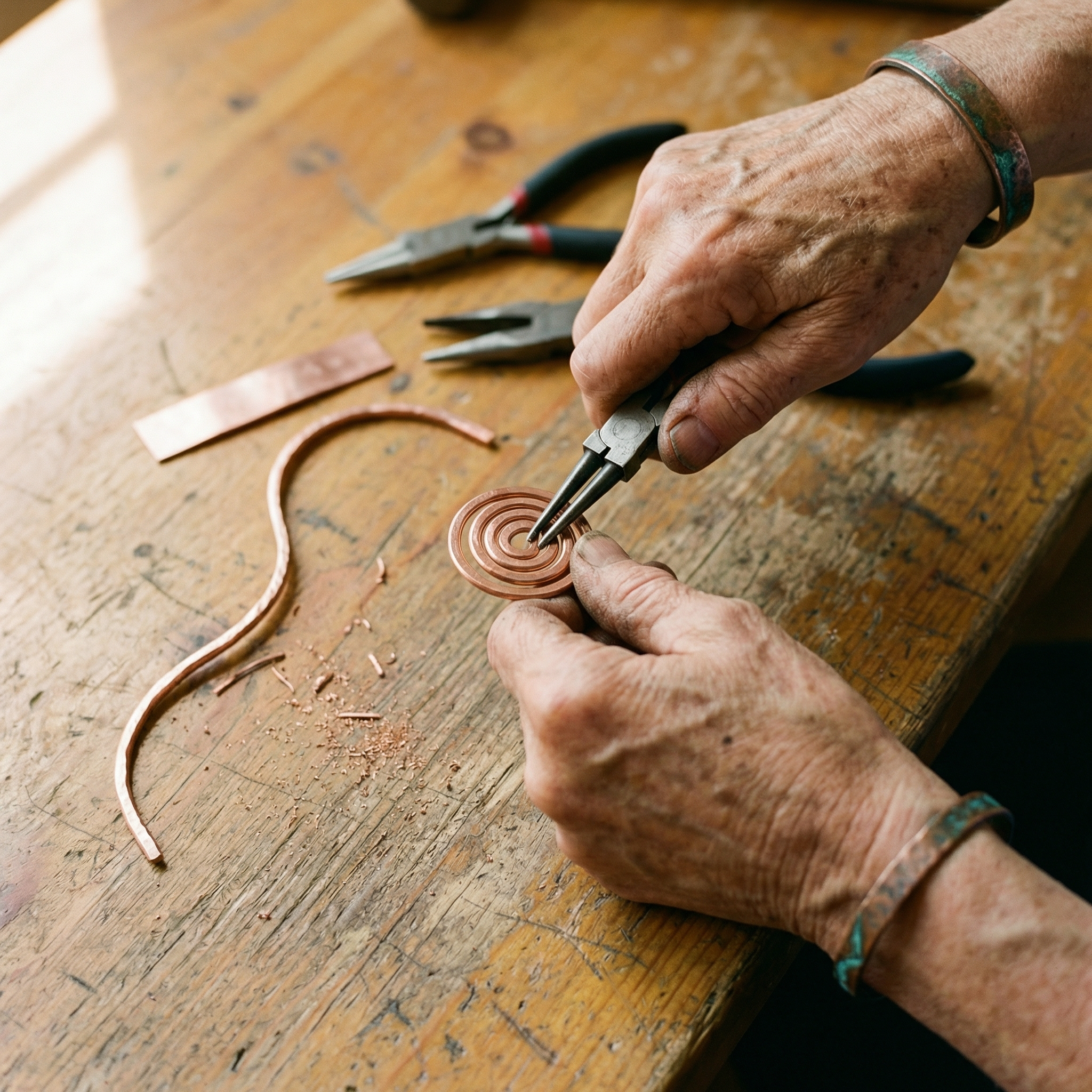 "Bracelet de cheville en cuivre Vera