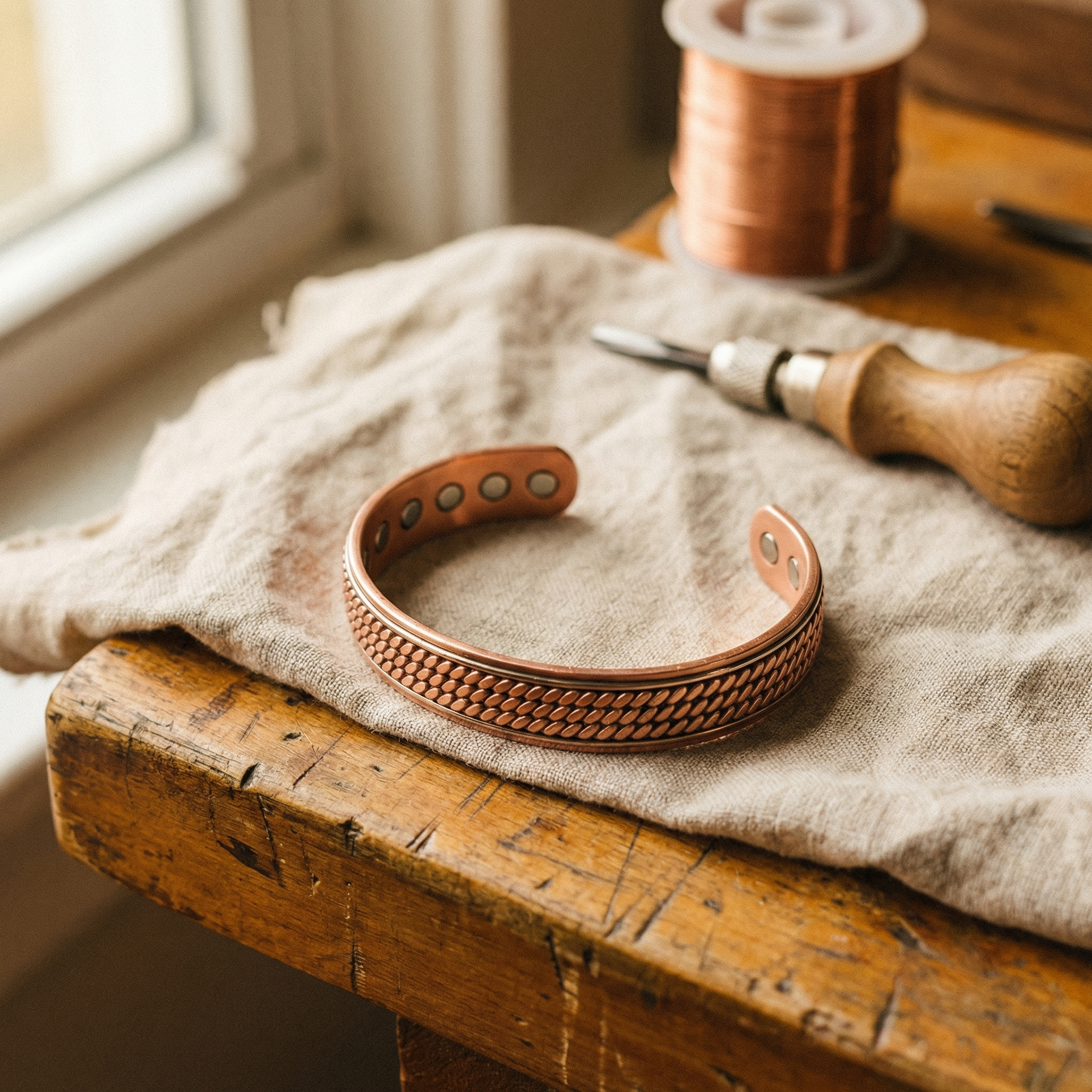 Vera's Wave Bracelet in Copper