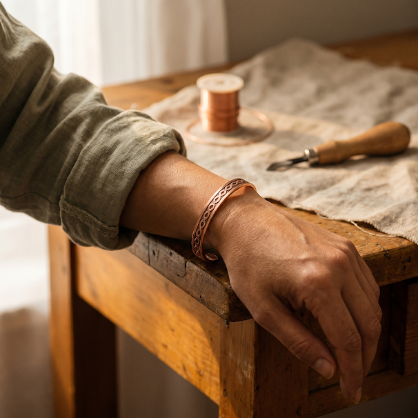 Bracelet contemporain en cuivre de Vera