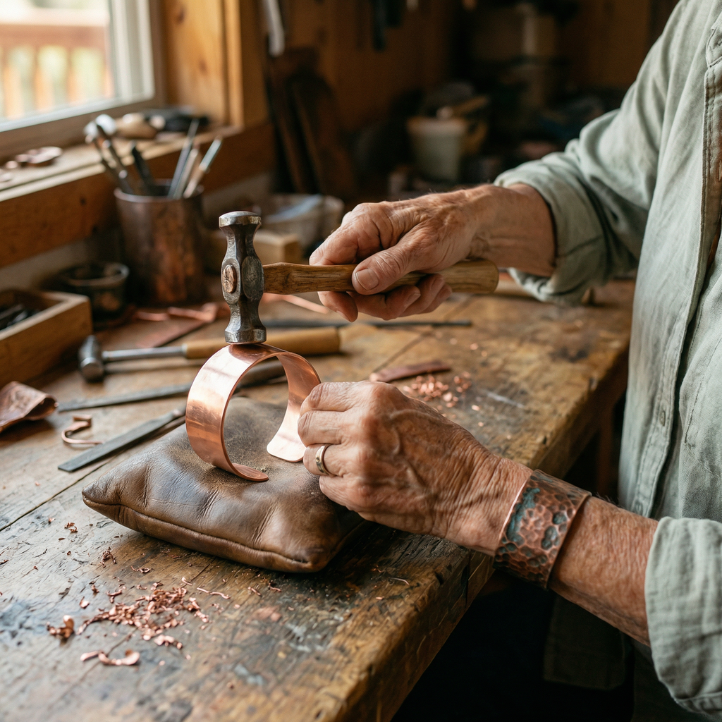 La bague en cuivre étincelante de Vera