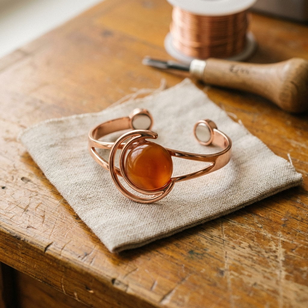 Bracelet en cuivre orange de la collection Vera