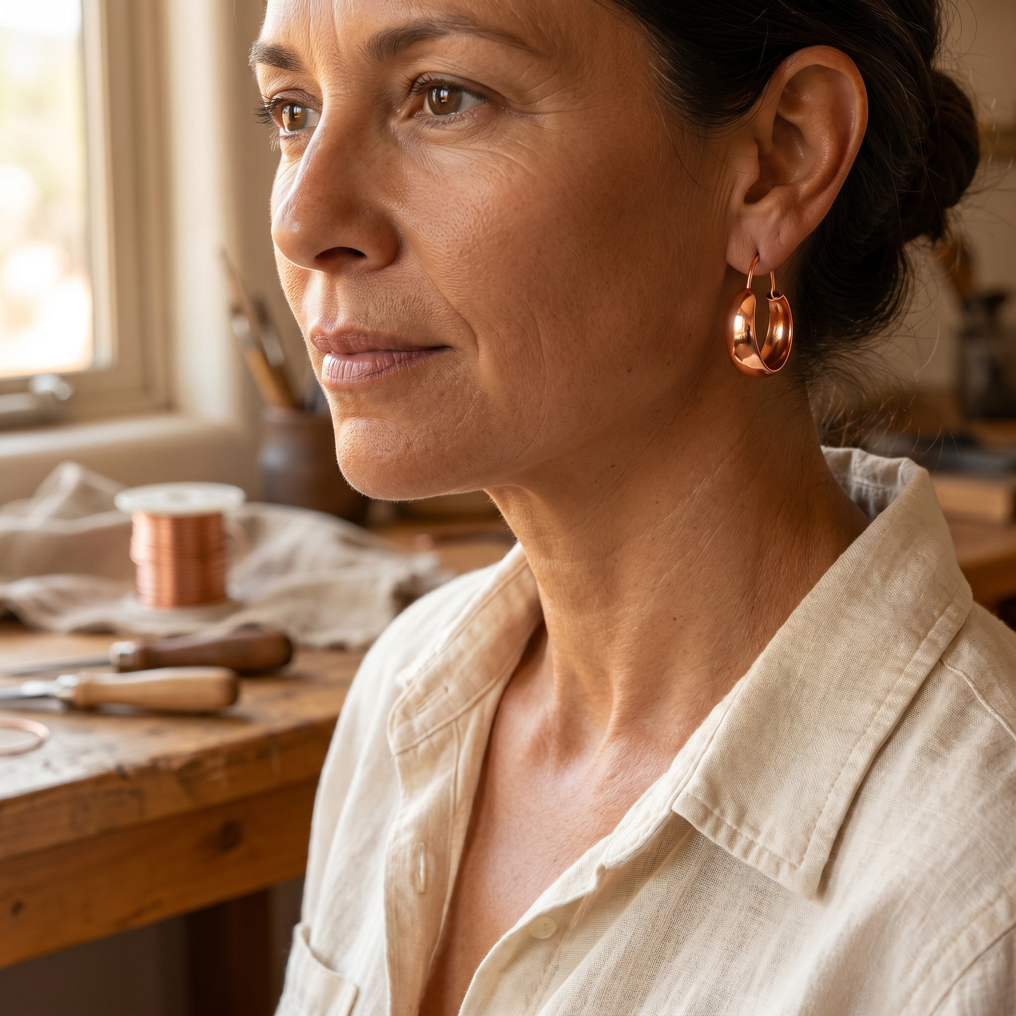 Vera Cuivre Boucles d'Oreilles