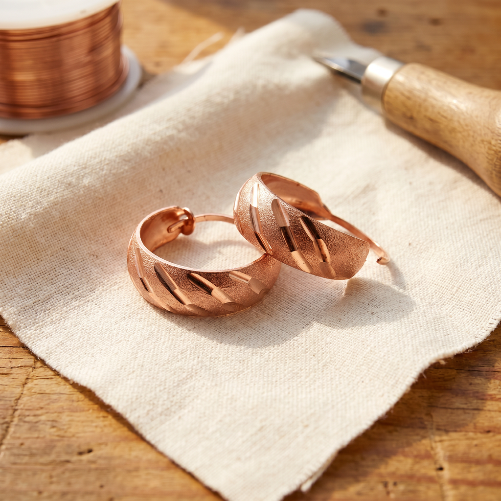 Vera Cuivre Boucles d'Oreilles