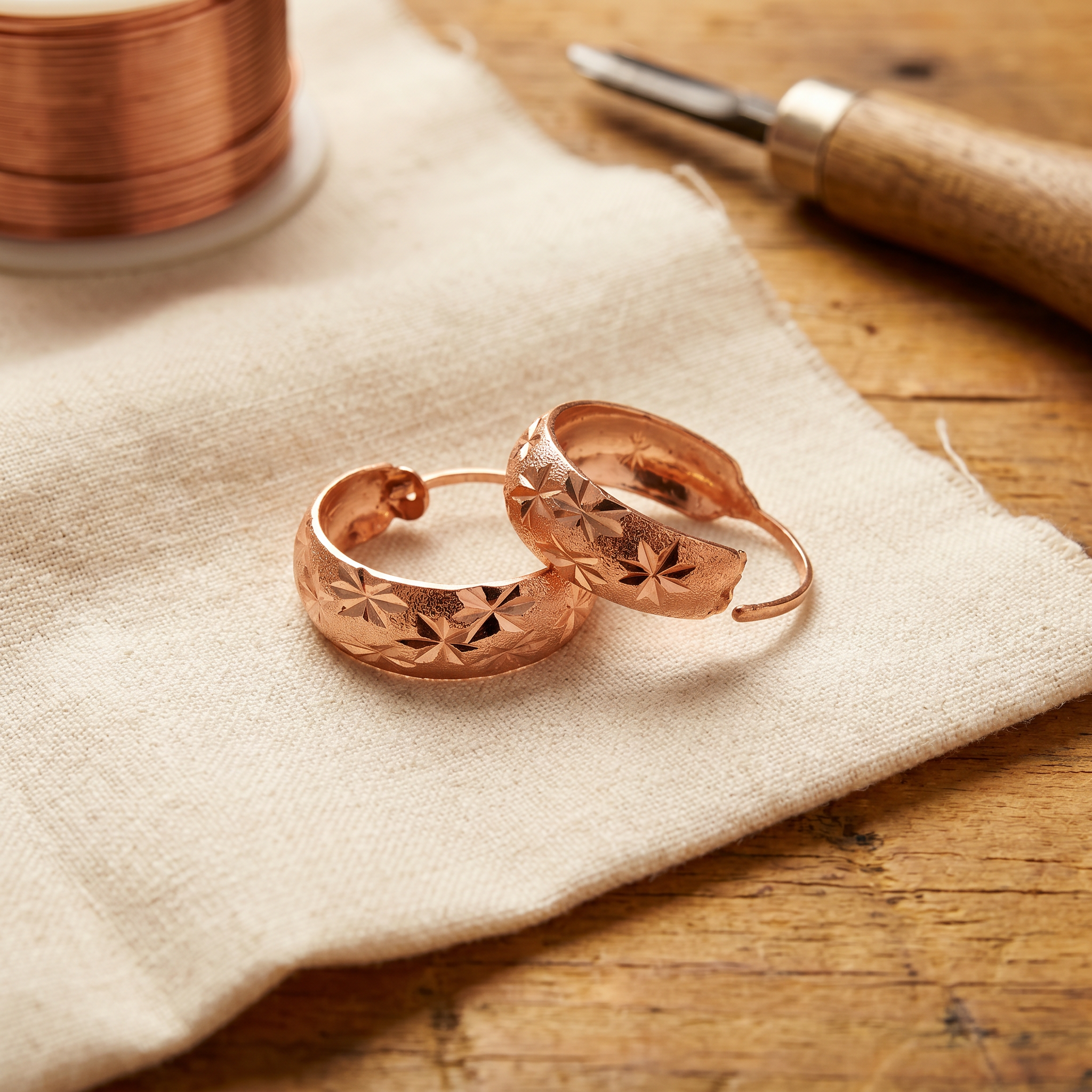 Boucles d'oreilles en cuivre par Vera