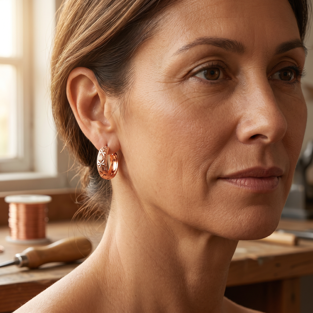 Boucles d'oreilles en cuivre par Vera